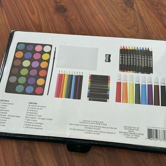 New Creatology 100 pc beginner art set watercolors oils pencils crayons - Picture 5 of 5